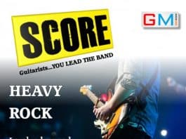 heavy rock guitar play along Score