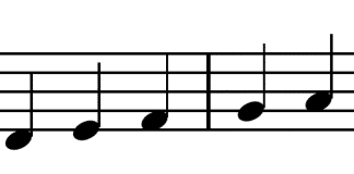 Diatonic scale on C