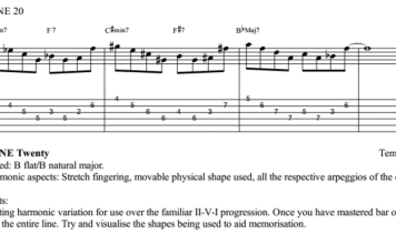 Jazz Guitar Scales Fastlines Primer Number 20