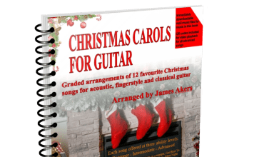 Christmas Carols For Guitar Released By GMI Christmas Carol Mock Up