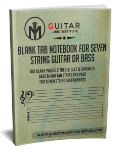 7 String blank Bass TAB book