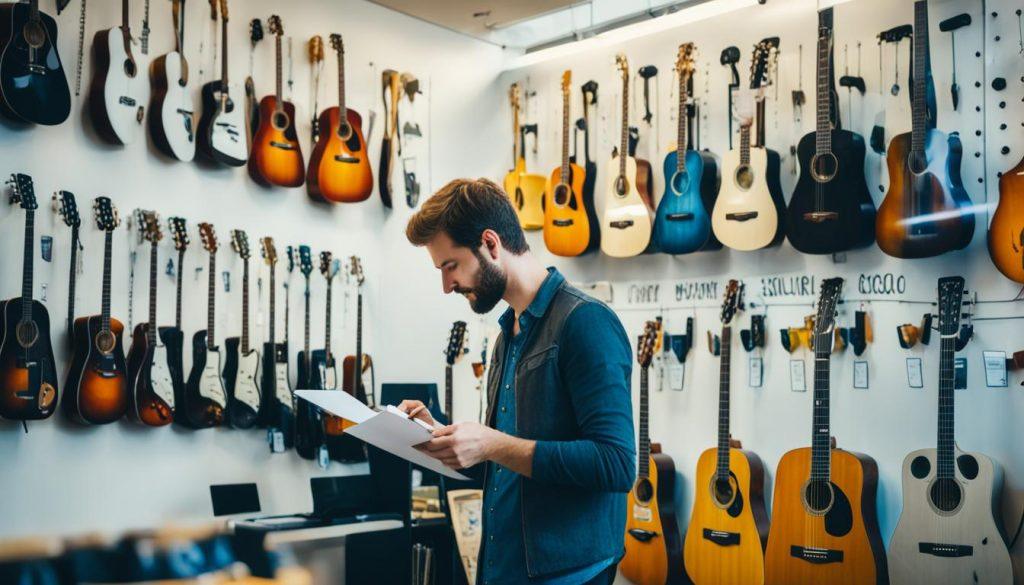 Buying your first guitar