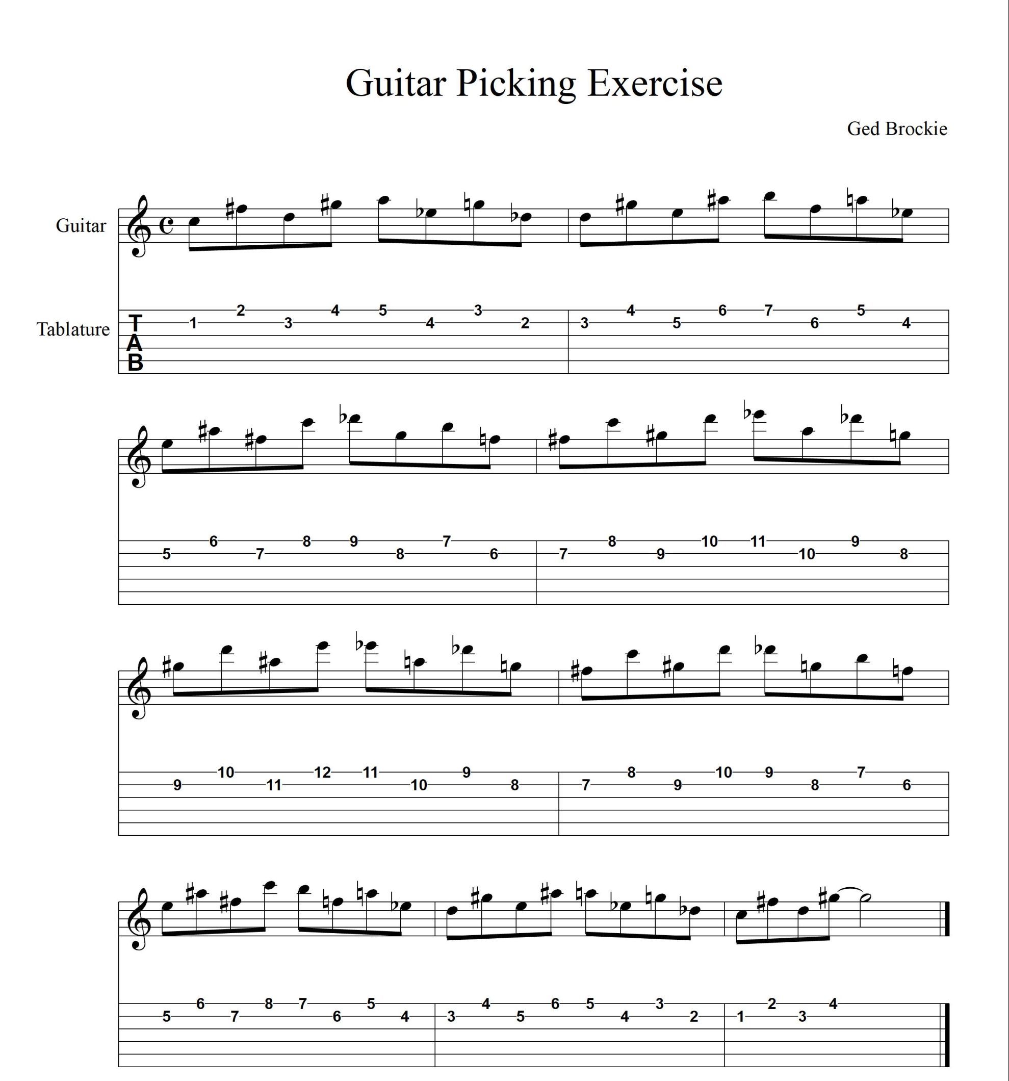 Guitar Picking Exercise