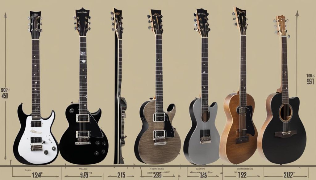 guitar size chart