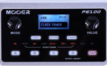 MOOER PE100 Portable Desk Top Guitar Multi Effects Pedal Review lar8