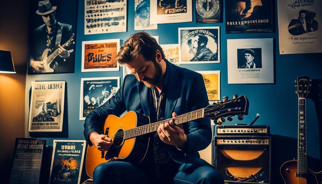 Find learning to play the blues on Amazon