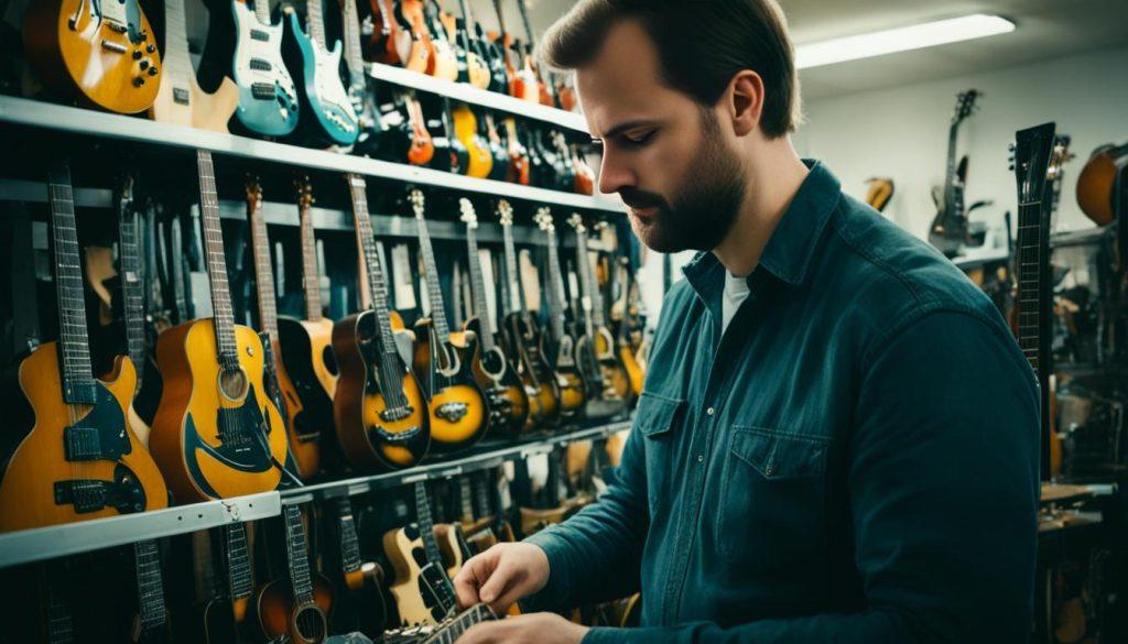 Find buying a second hand guitar on Amazon