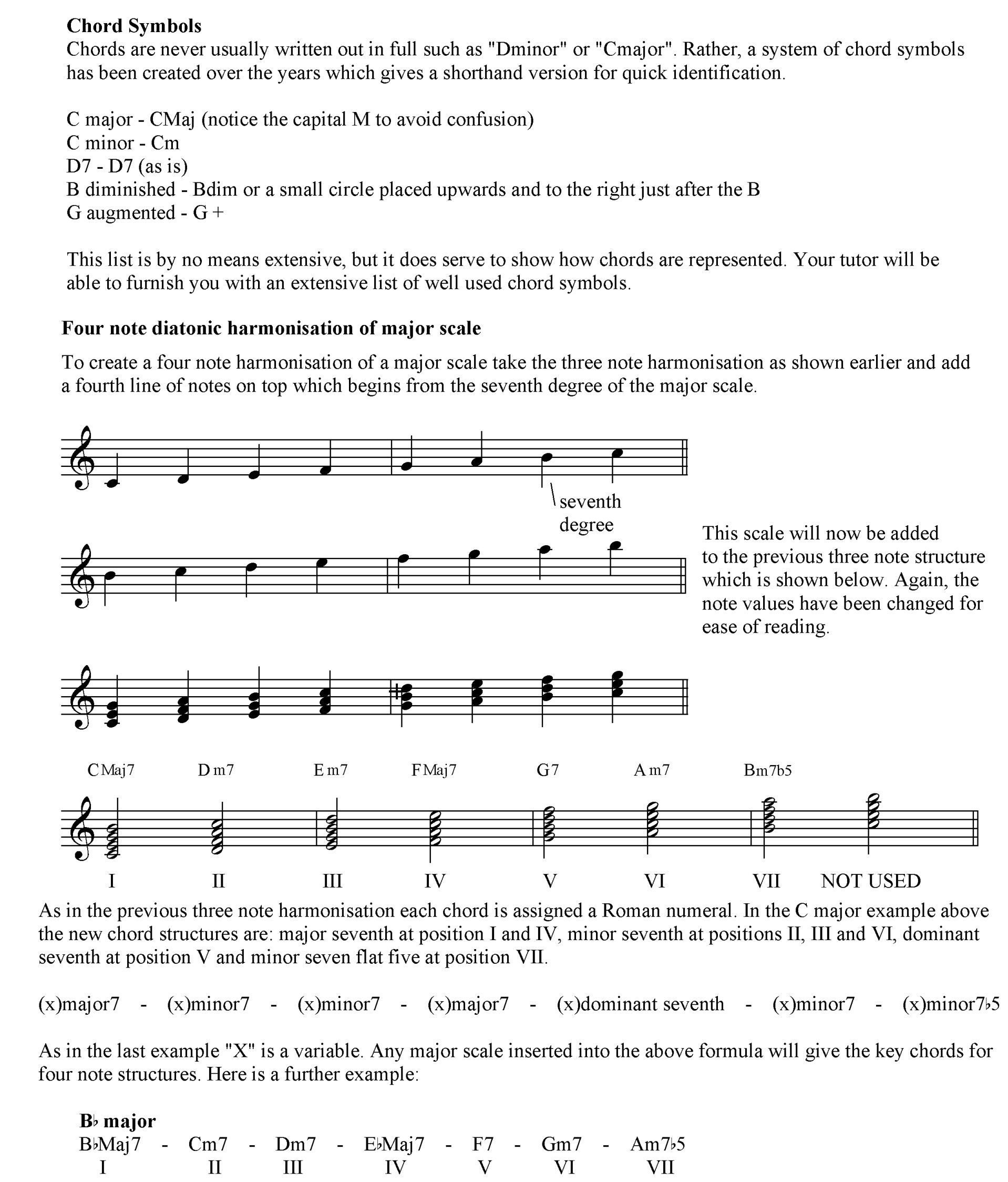 Harmonising a major scale2