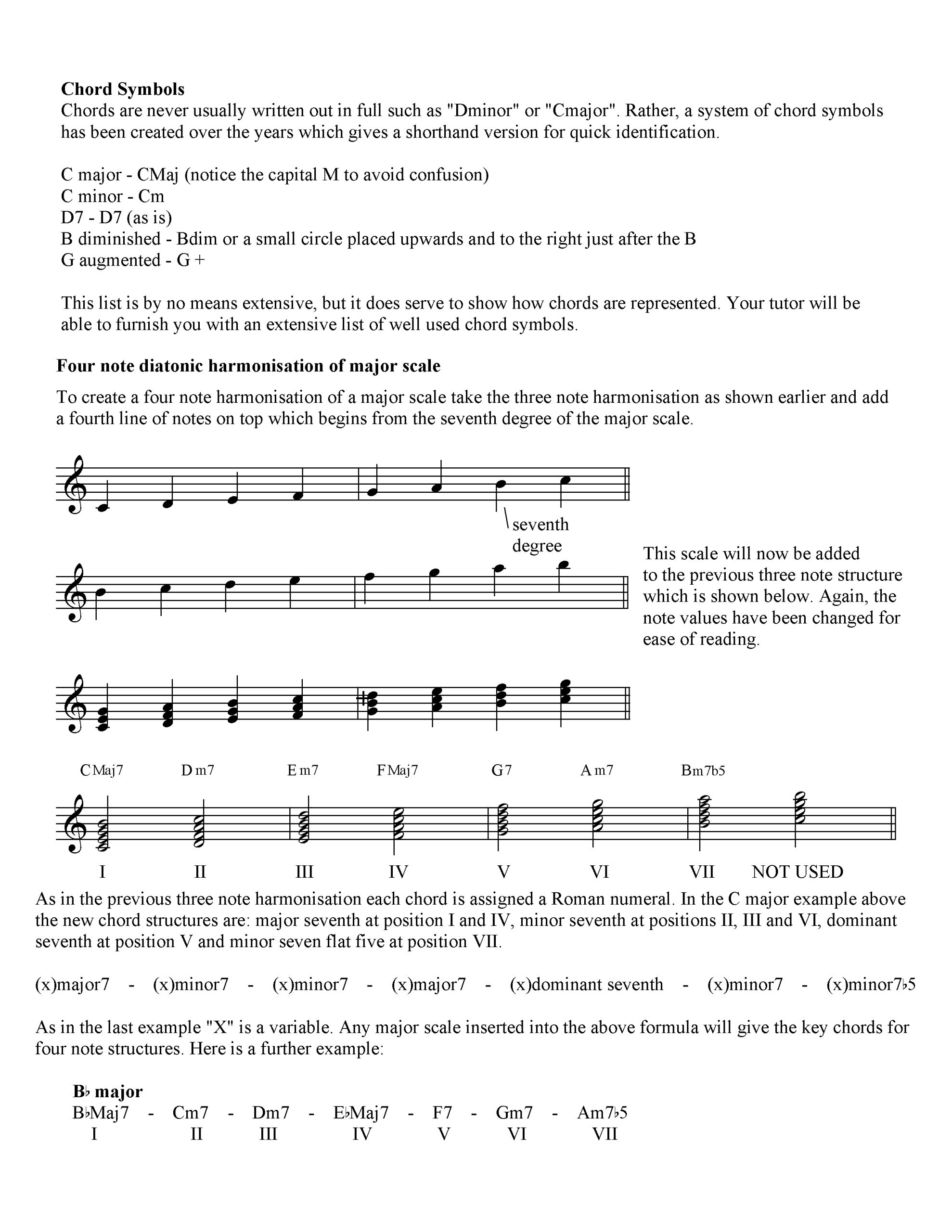 Harmonising a major scale2