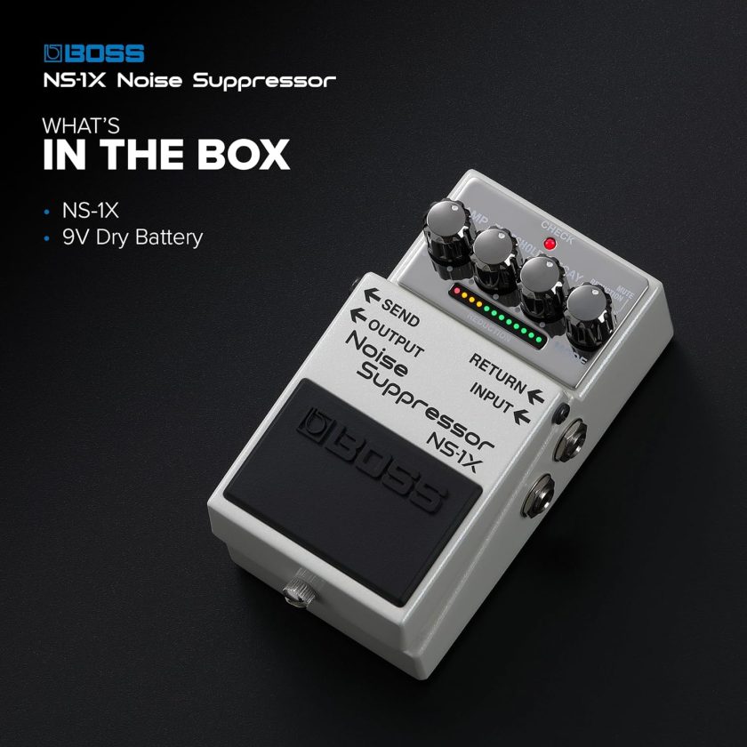 BOSS NS-1X Noise Suppressor - Next-Gen Noise Reducer & Ultra Fast Gate for Guitar, Bass Guitar and Other Instruments - BOSS MDP Technology - Reduction Mode - Intuitive Operation