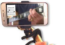 Smartphone Guitar Capo Review smartphone guitar capo android and iphone compatible dock headstock neck clamp cell phone holder aid musicians electric